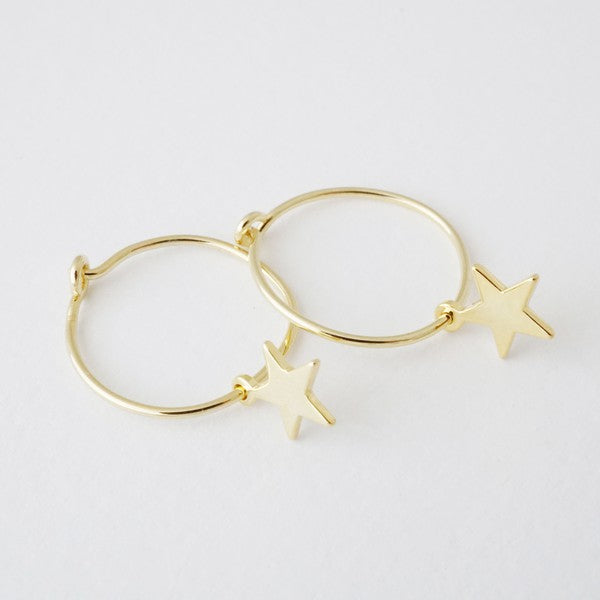 Magic Charm Star Hoops