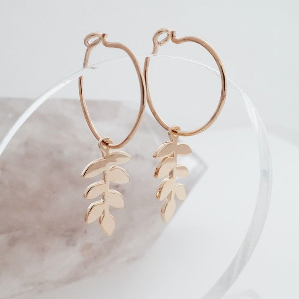 Magic Charm Fern Hoops