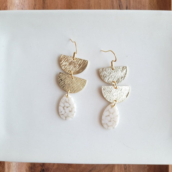 Aria Earrings - Pebble