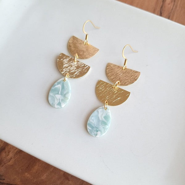 Aria Earrings - Aquamarine