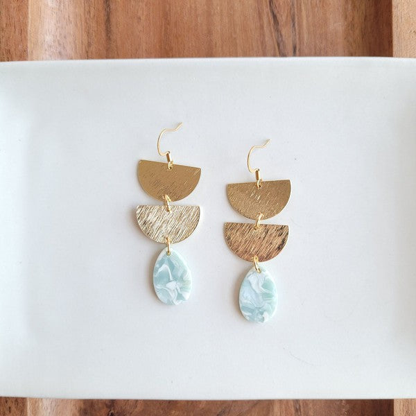 Aria Earrings - Aquamarine