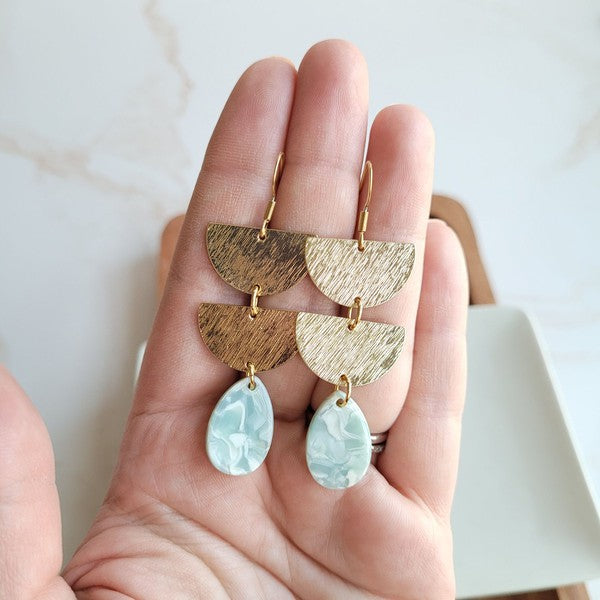 Aria Earrings - Aquamarine