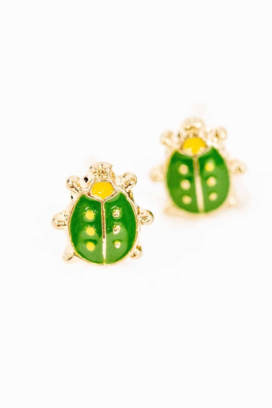 Mini Beetle Stud Earrings