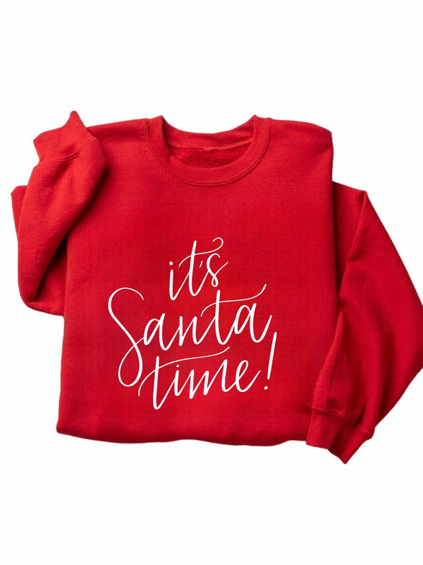 It's Santa Time Holiday Graphic Premium Crew