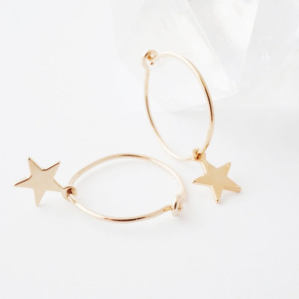 Magic Charm Star Hoops