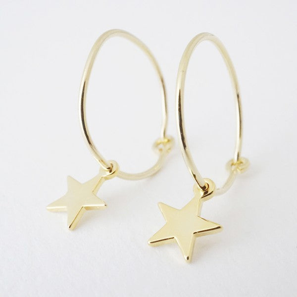 Magic Charm Star Hoops