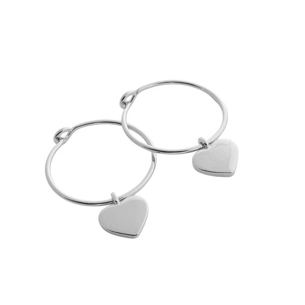 Magic Charm Gratitude Heart Hoops