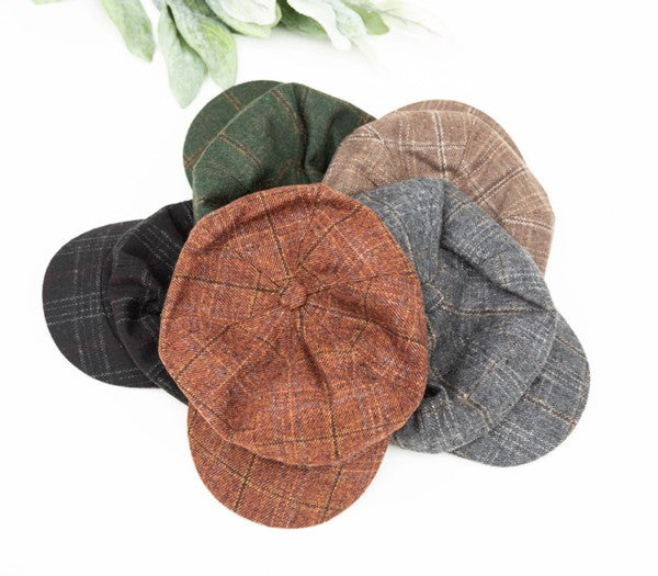 Plaid Newsboy Caps